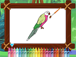 Parrot Pal Coloring - Fun/Crazy - GAMEPOST.COM