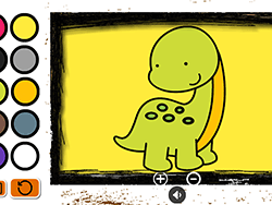Easy Kids Coloring Dinosaur - Skill - GAMEPOST.COM