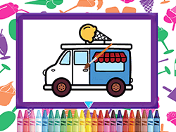 Ice Cream Trucks Coloring - Skill - GAMEPOST.COM
