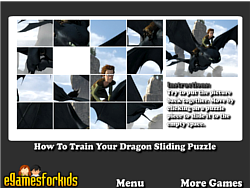 How To Train Your Dragon Sliding Puzzle