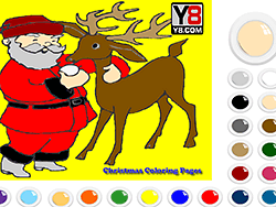 Santa Reindeer Coloring