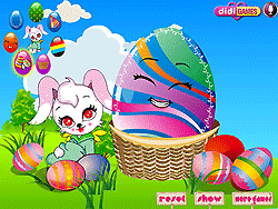 Easter Bunny and Colorful Eggs Flash
